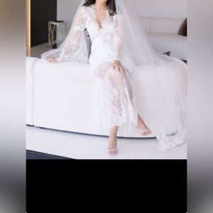 For Love & Lemons - Blushing Blooms Mini Slip in White